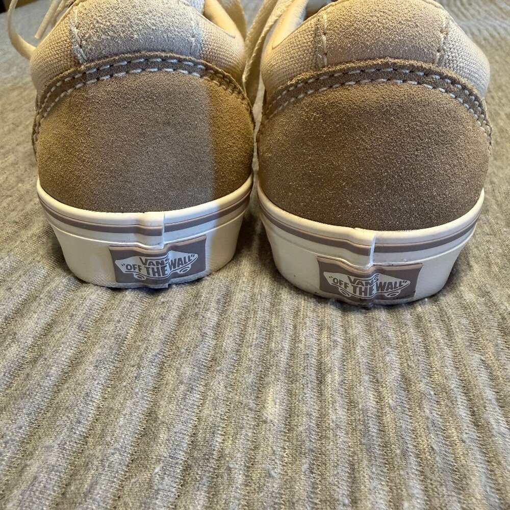 Womens Vans size 7 Old Skool Shoes Khaki and Tan - Picture 5 of 9